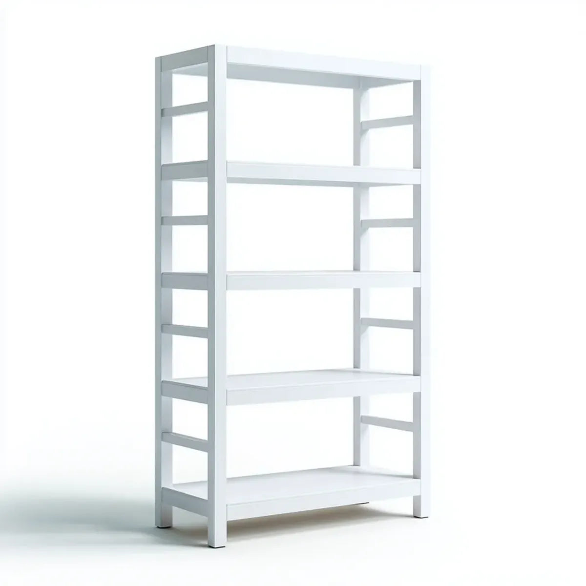 Étagère de rangement blanche 60 x 30 x 140 cm en MDF forme rectangulaire