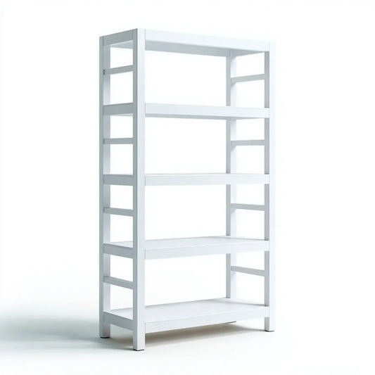 Étagère de rangement blanche 60 x 30 x 140 cm en MDF forme rectangulaire